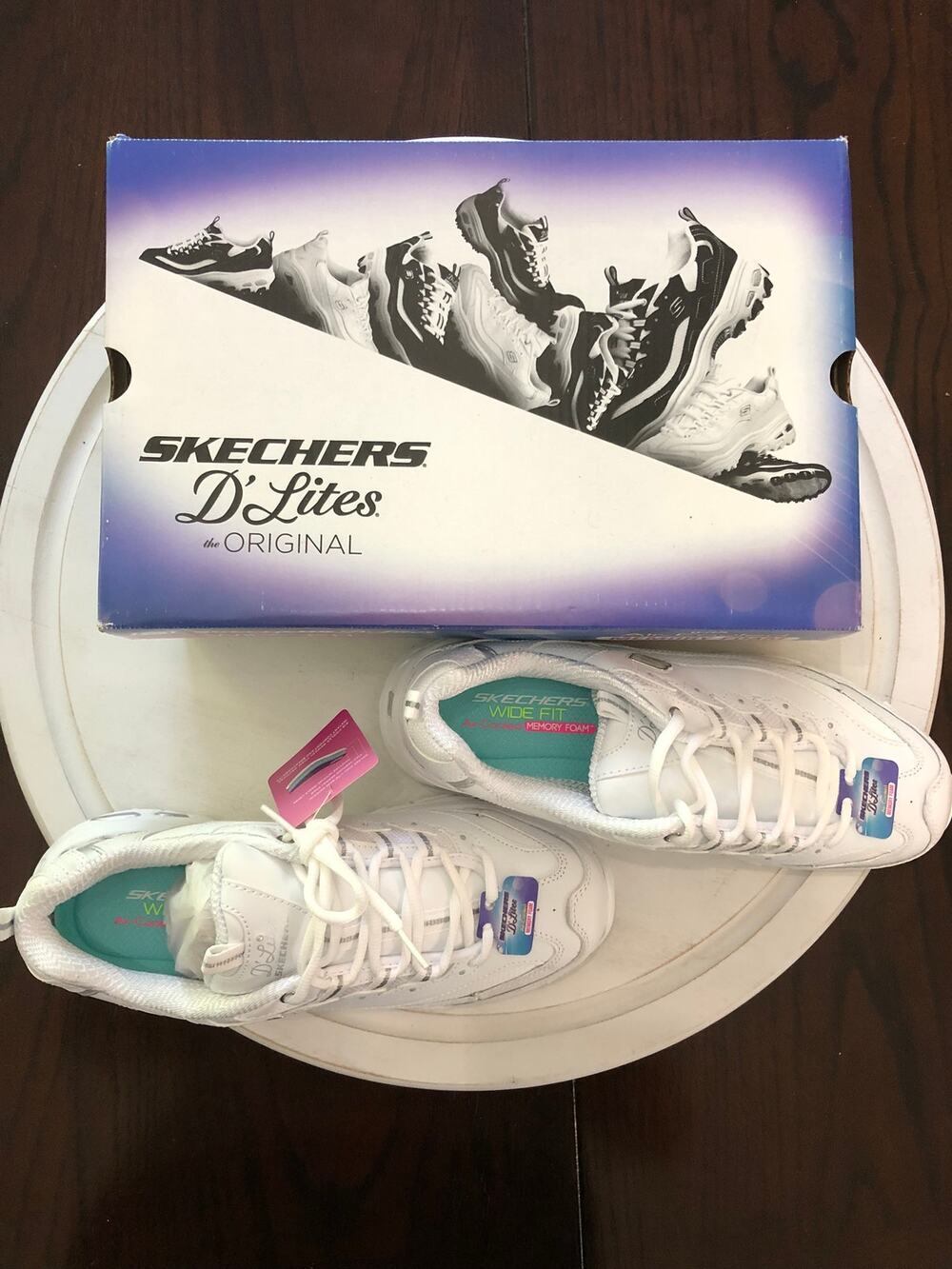 Skechers D'Lites Fresh Start Women's Walking Shoes Air Cooled Size 10 Wide New